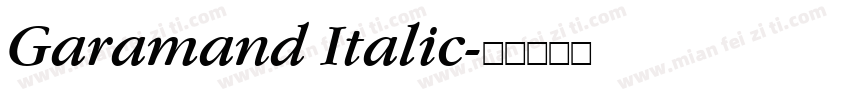Garamand Italic字体转换